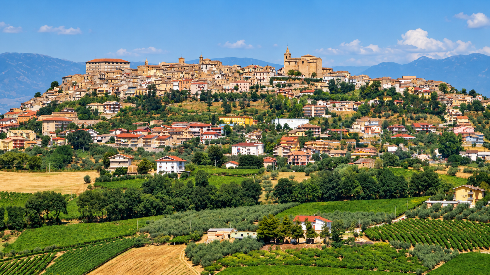 Panorama di Bucchianico in Abruzzo